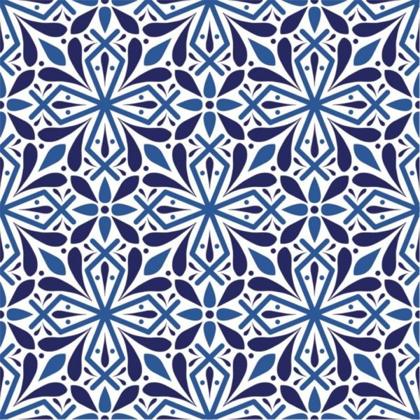 Blue tiles wallpaper