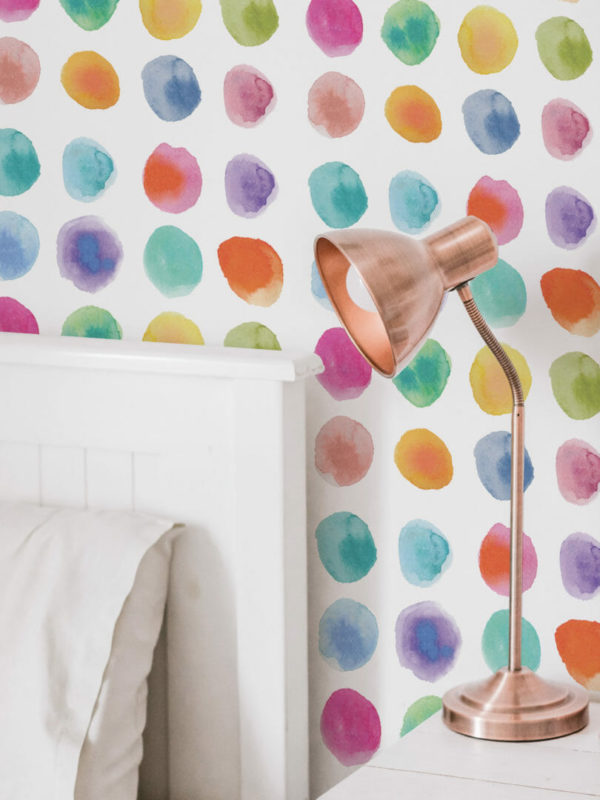 Watercolor dots sticky wallpaper