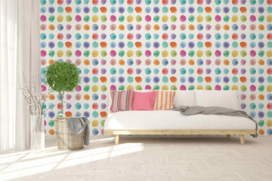 Watercolor dots temporary wallpaper
