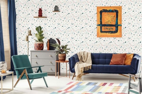 Terrazzo pattern self adhesive wallpaper