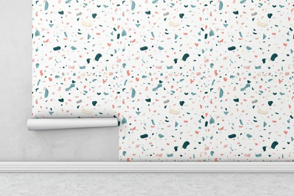 Terrazzo pattern Wallpaper - Peel and Stick or Non-Pasted