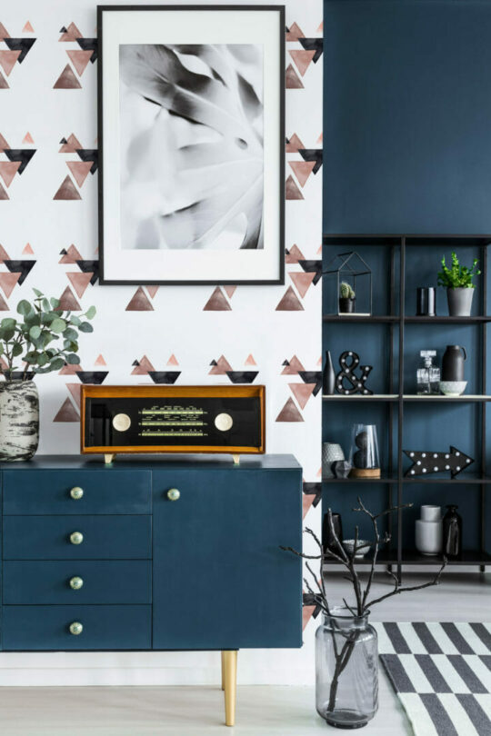 Triangles wallpaper for walls