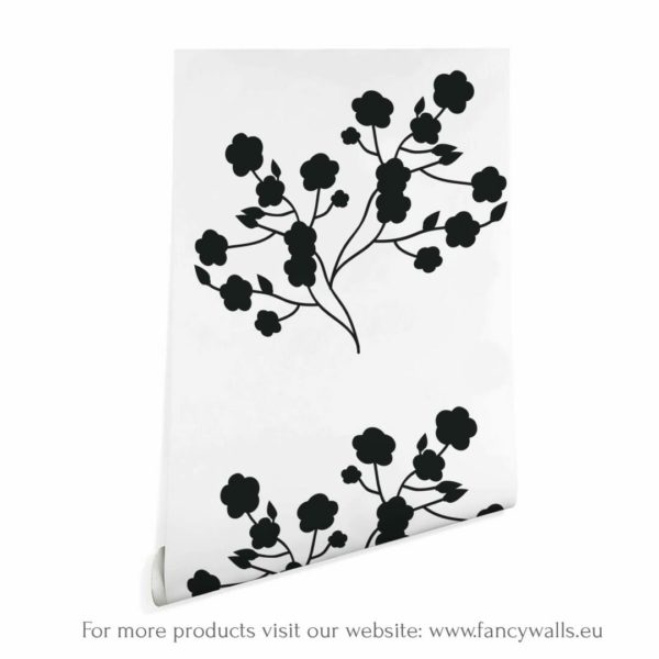 Floral print wallpaper peel and stick