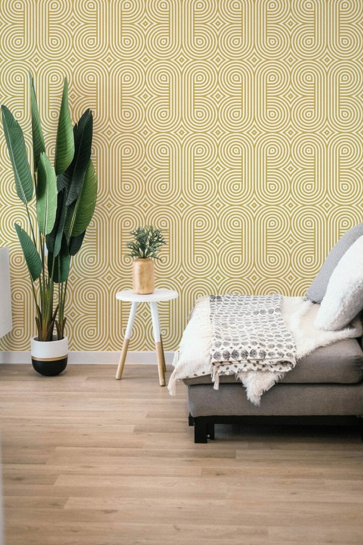 Modern retro wallpaper - Peel and Stick or Non-Pasted