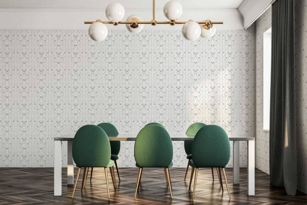 Art Deco geometric peel and stick wallpaper | Fancy Walls