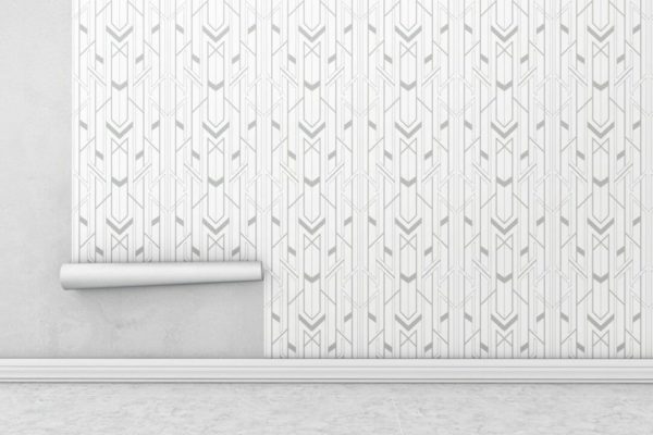 Geometric Art Deco peel and stick removable wallpaper
