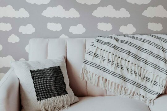 Clouds stick on wallpaper