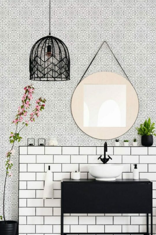Geometric ornament wallpaper for walls