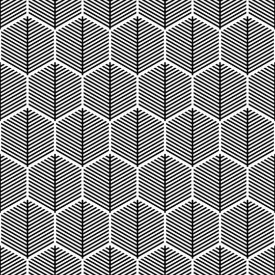 Black and white hexagon removable wallpaper