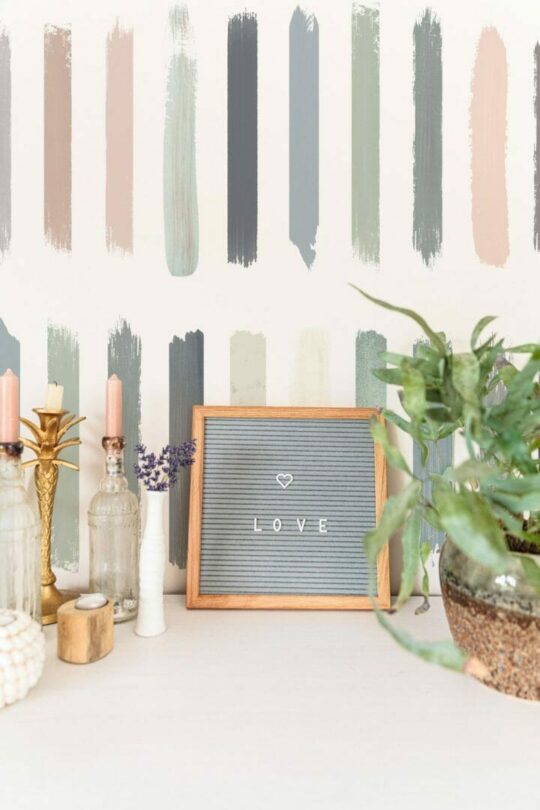 Pastel tones brush stroke wallpaper for walls