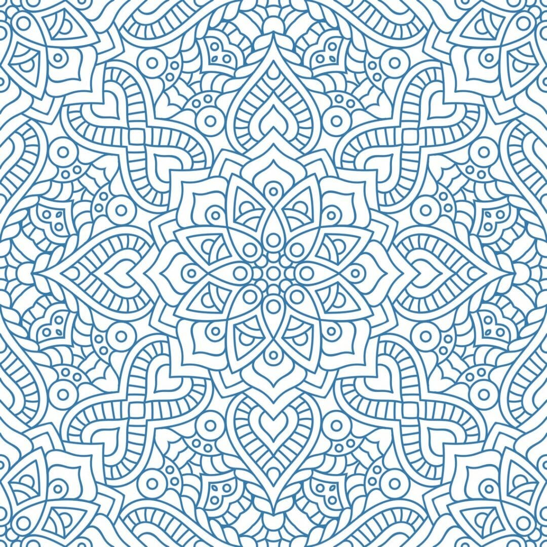 Geometric mandala removable wallpaper
