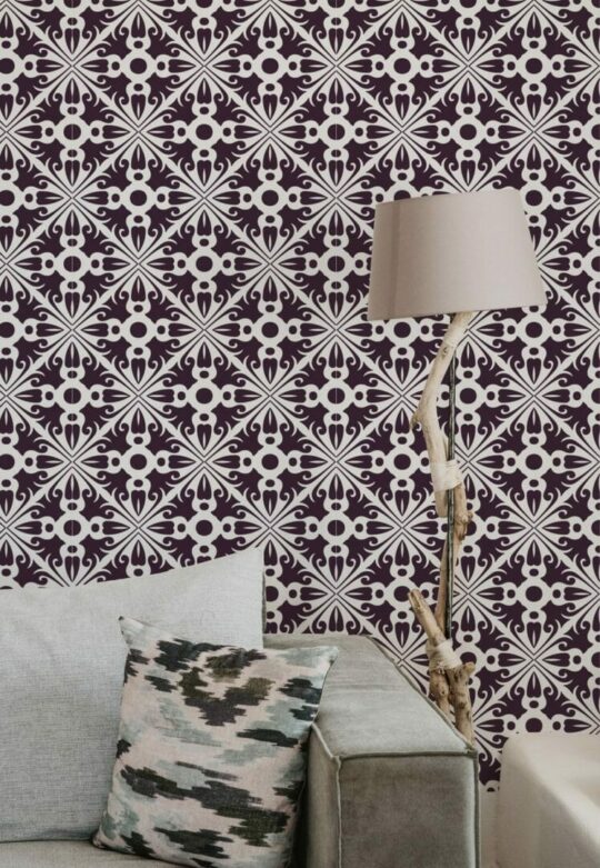Arabesque tile removable wallpaper