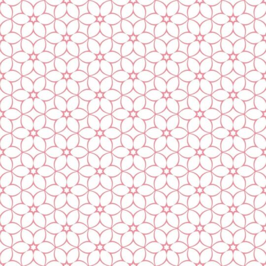 Pink geometric floral removable wallpaper
