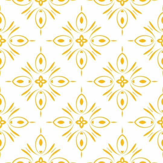 Yellow geometric floral removable wallpaper