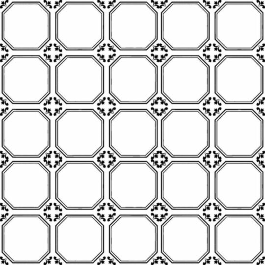 Black and white faux tile removable wallpaper