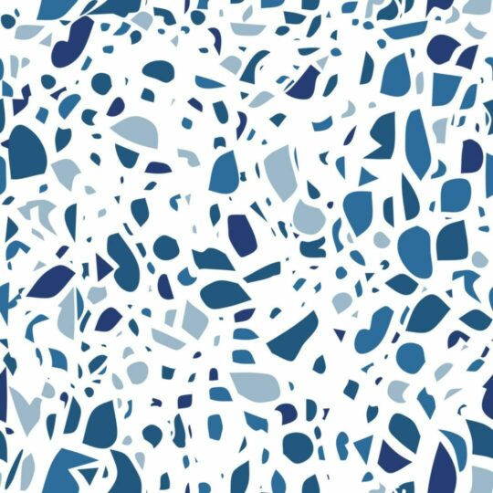Blue terrazzo removable wallpaper