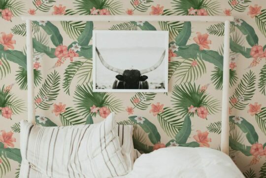 Tropical peel and stick wallpaper