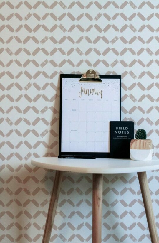 Brush stroke diamond pattern wallpaper for walls