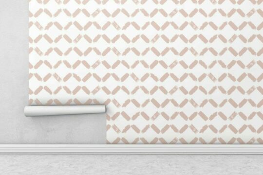 Brush stroke diamond pattern peel and stick removable wallpaper