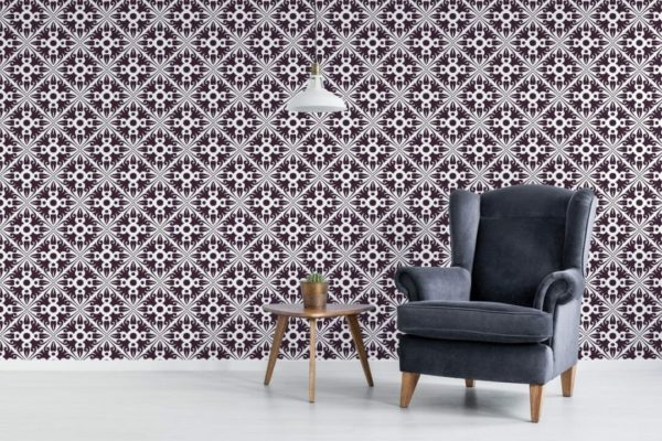 Arabesque tile self adhesive wallpaper