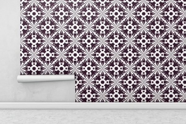Arabesque tile sticky wallpaper