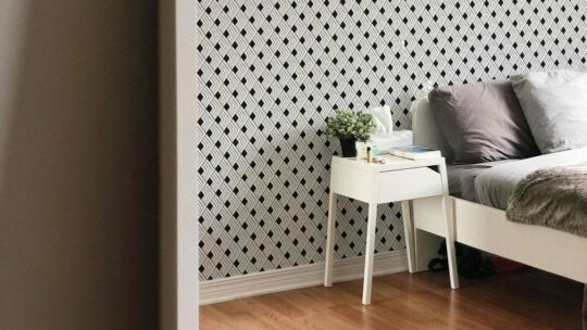 Art Deco rhombus peel stick wallpaper