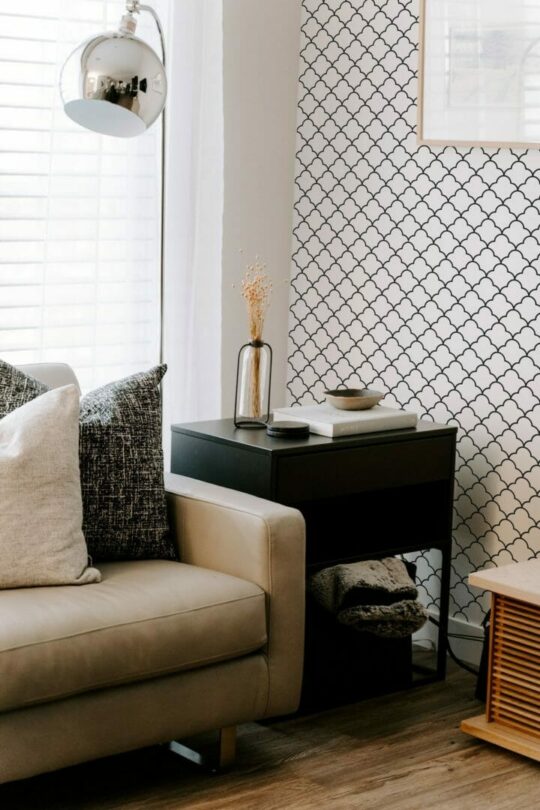 Moroccan lattice sticky wallpaper