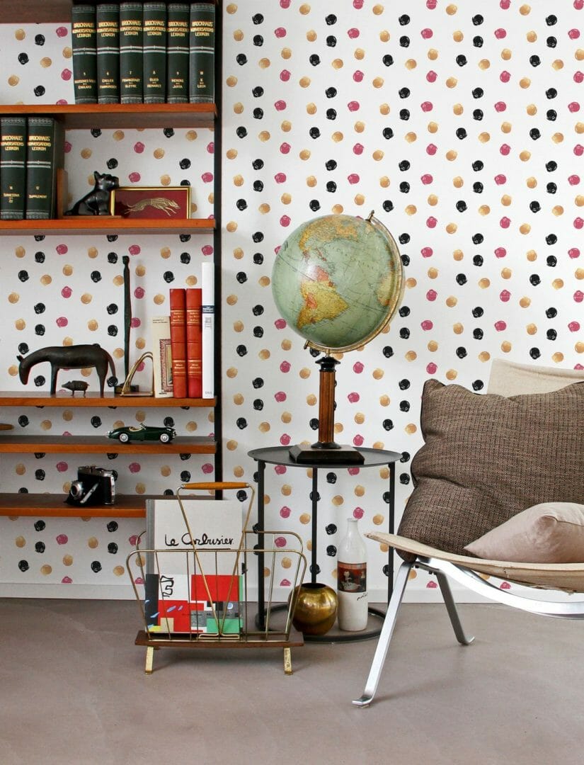 Aesthetic dots stick on wallpaper