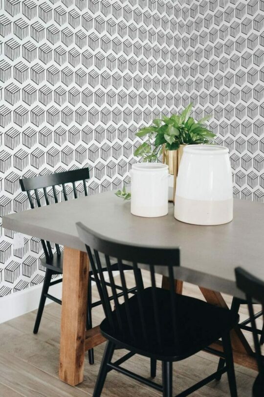Cube peel and stick removable wallpaper