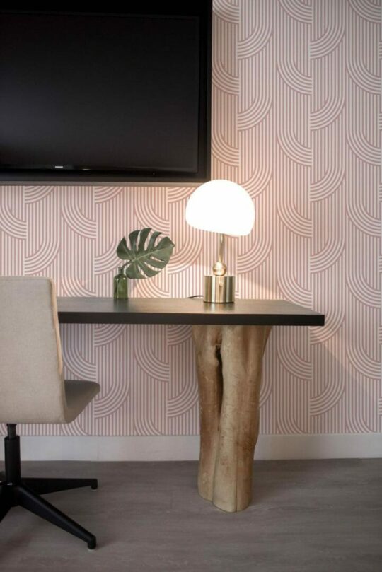 Retro lines peel and stick removable wallpaper
