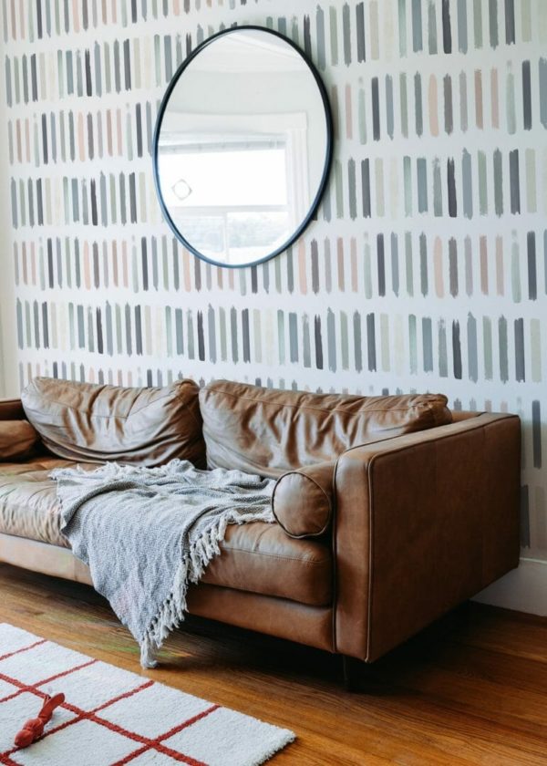 Pastel tones brush stroke peel and stick removable wallpaper