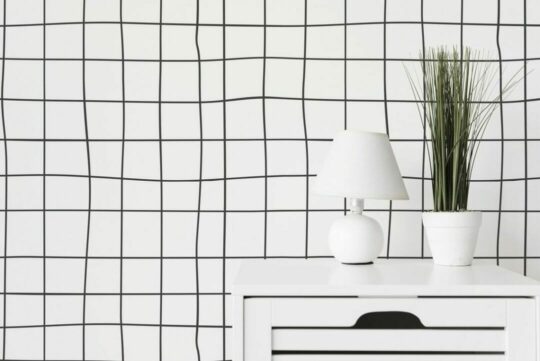 Irregular grid removable wallpaper