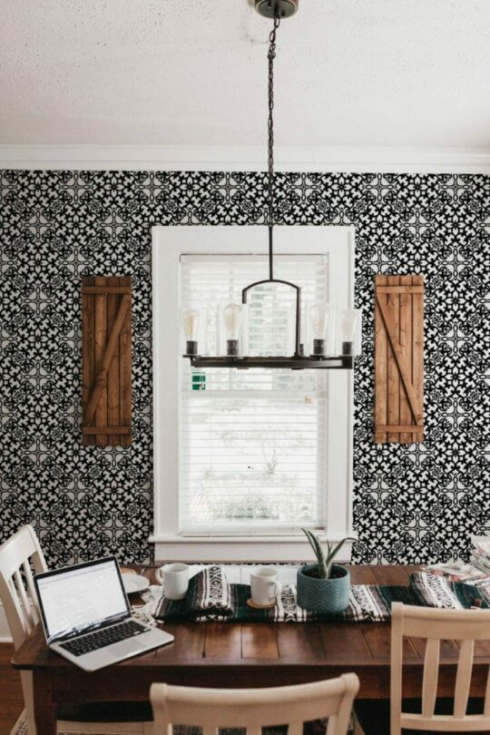 Arabesque peel and stick removable wallpaper