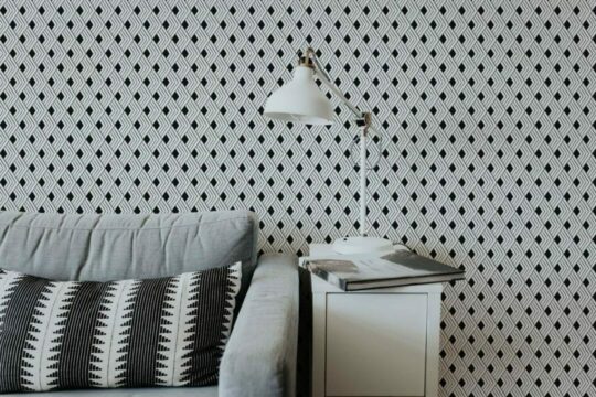 Art Deco rhombus peel and stick removable wallpaper