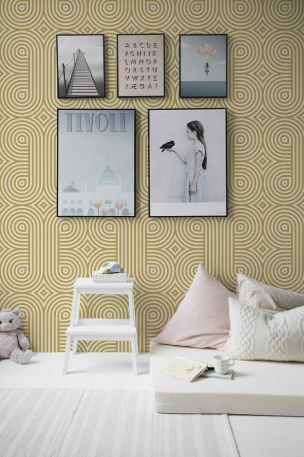 Modern retro peel and stick removable wallpaper