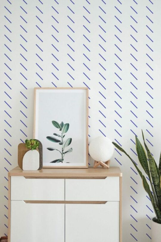 Small diagonal lines peel and stick removable wallpaper