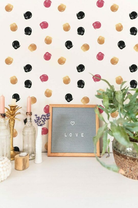 Aesthetic dots peel and stick wallpaper