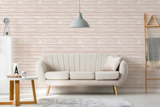 Faux wood stick on wallpaper