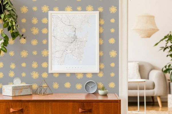 Dandelion flower peel stick wallpaper