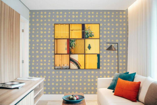 Dandelion flower peel and stick removable wallpaper