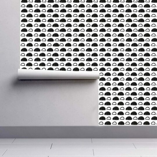 Semicircle sticky wallpaper
