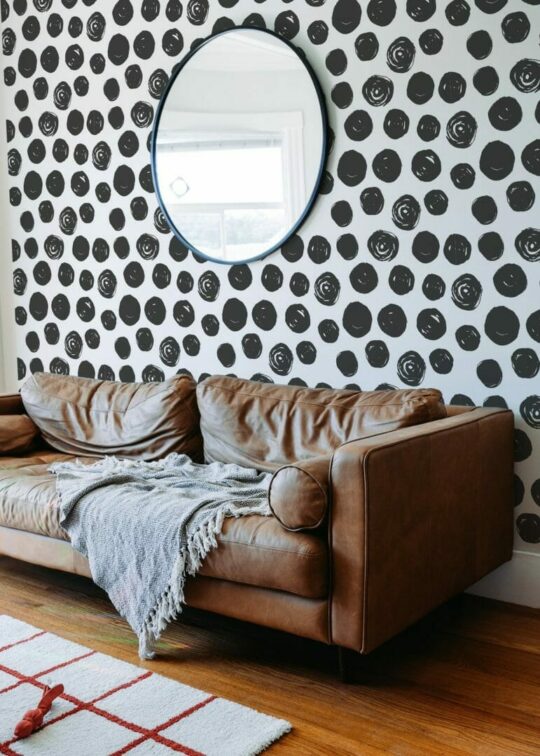 Brush stroke dots temporary wallpaper