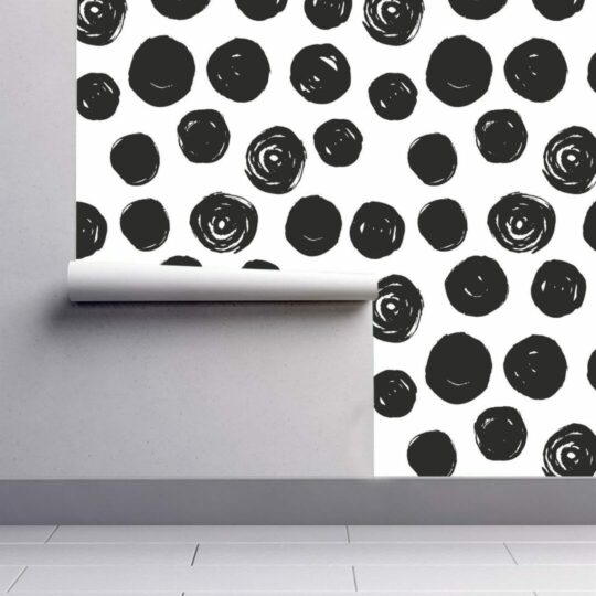 Brush stroke dots sticky wallpaper