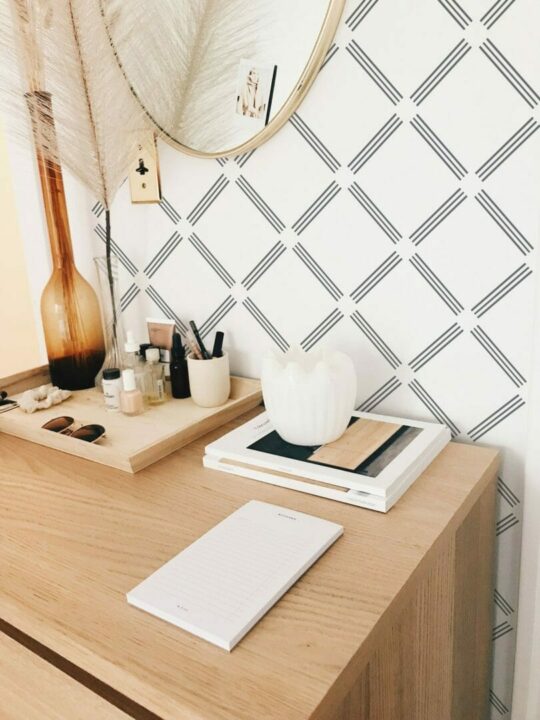 Minimalist tile stick on wallpaper