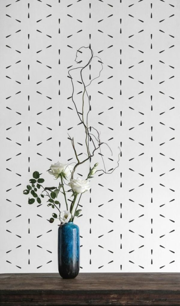 Geometric design peel and stick wallpaper