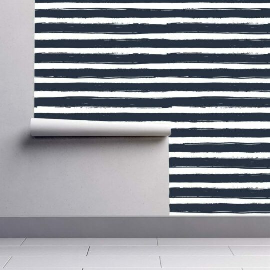 Brush stroke striped sticky wallpaper