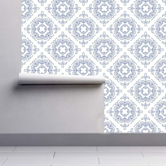 Floral tile peel stick wallpaper