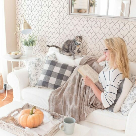 Delicate geometric wallpaper for walls
