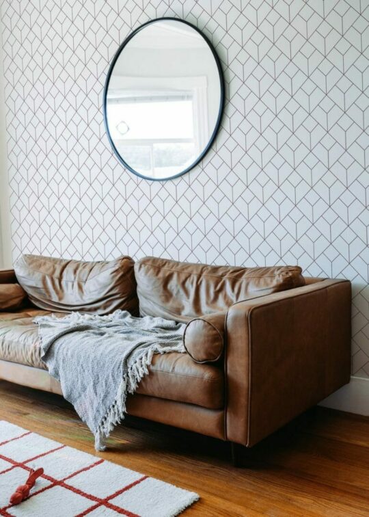 Delicate geometric self adhesive wallpaper