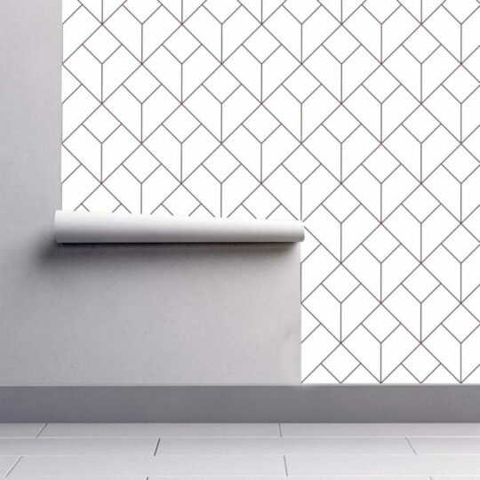 Delicate geometric sticky wallpaper